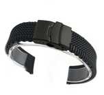 Pasek do zegarka silikon typ Diver 20, 22mm czarny