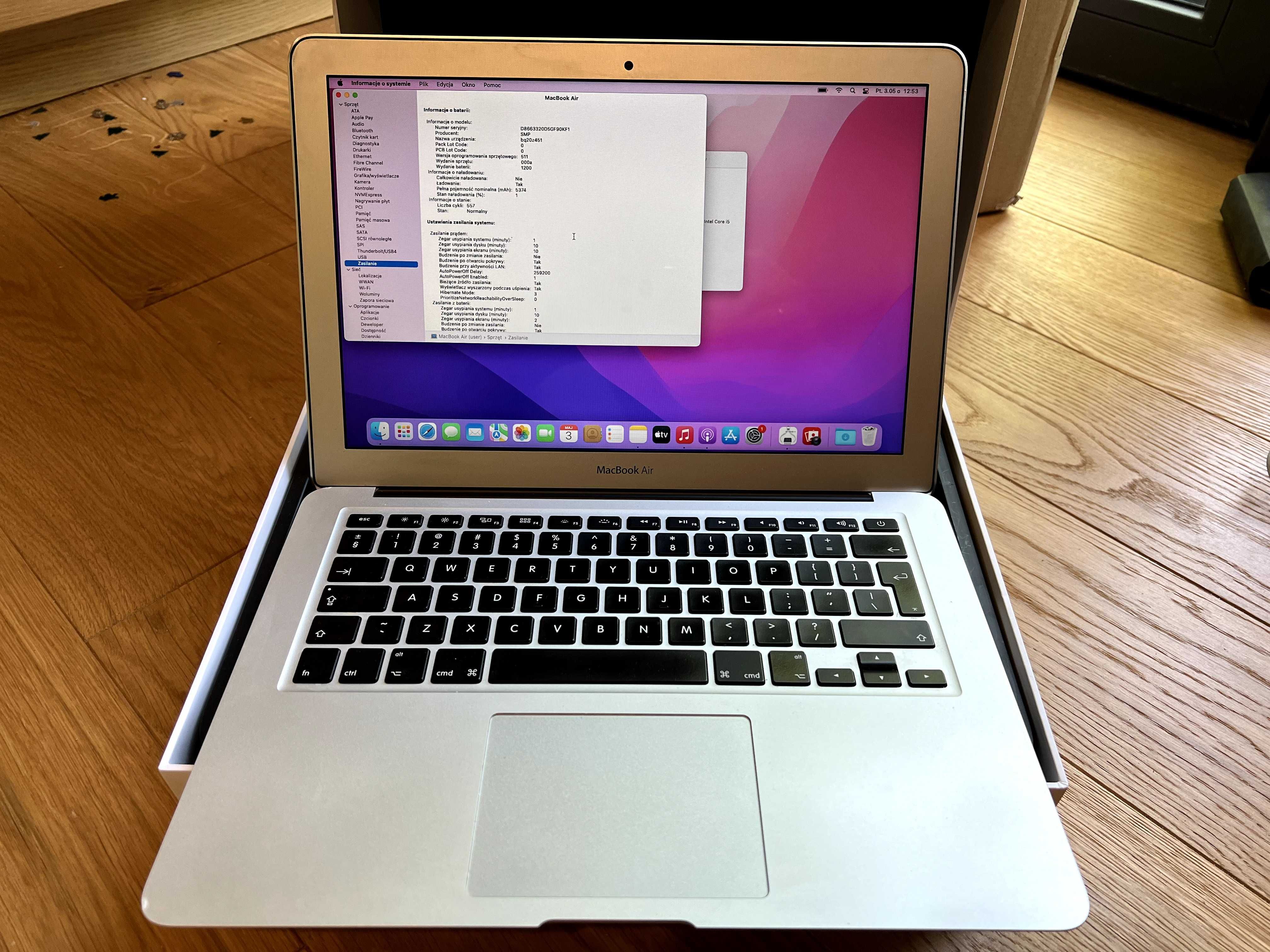 Apple Macbook Air SSD 128GB Intel Core i5 1,6 8GB RAM w pełni sprawny.