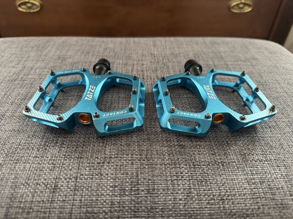 TATZE CONTACT blue small pedały platformowe CNC Shimano crankbrothers