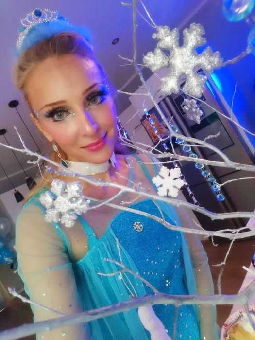 Wizyta świętego Mikołaja ZŁOTY TRON Mikołaj + ELF + bałwan i ŚNIEŻYNKA
