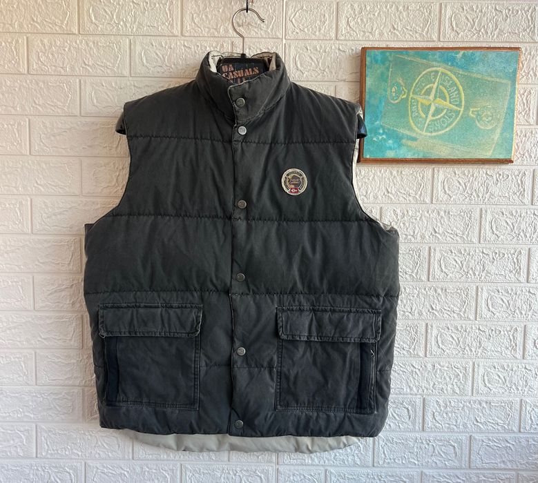 Жилетка пухова Napapijri двостороння вінтаж рЛ