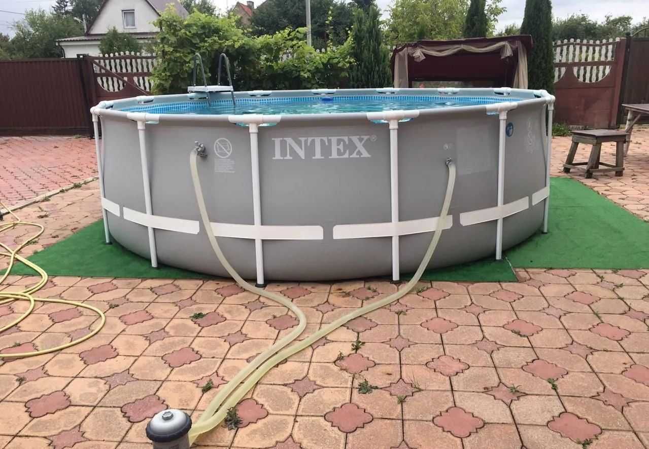 Круглый каркасный бассейн Intex(457 х 122 см) Prism Frame Pool