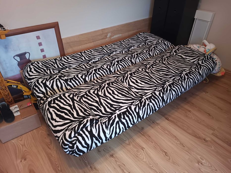 Wersalka kanapa zebra 130x200 Black Red White  możliwa dostawa +200zł
