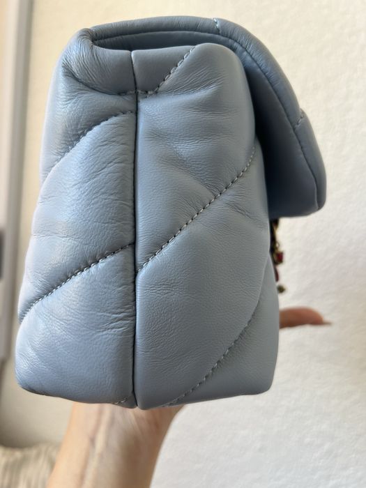 Сумка pinko оригінал, блакитна з прикрасами. love mini puff maxy quilt