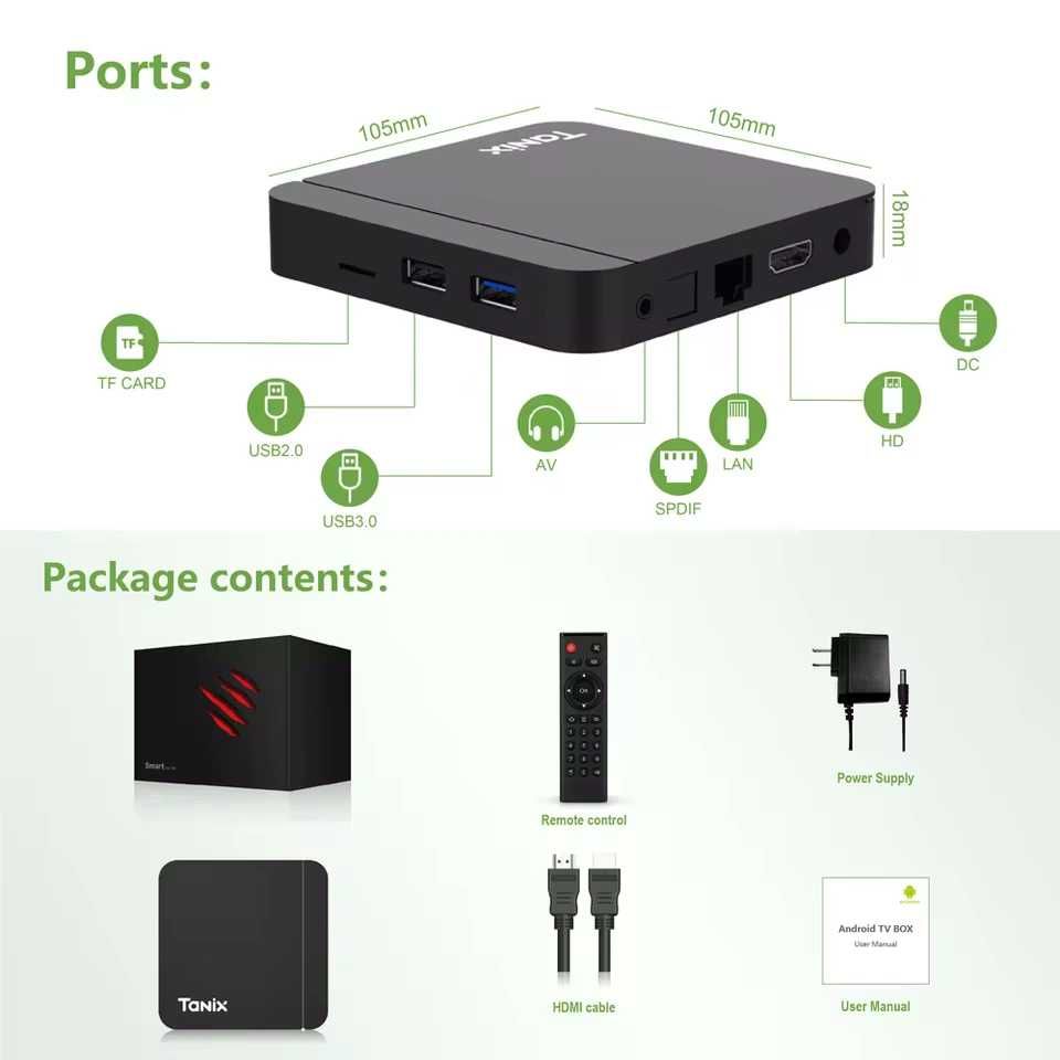 ‼️ NEW ‼️ Tanix W2 4/32GB Amlogic S905W2 ТВ приставка TV BOX