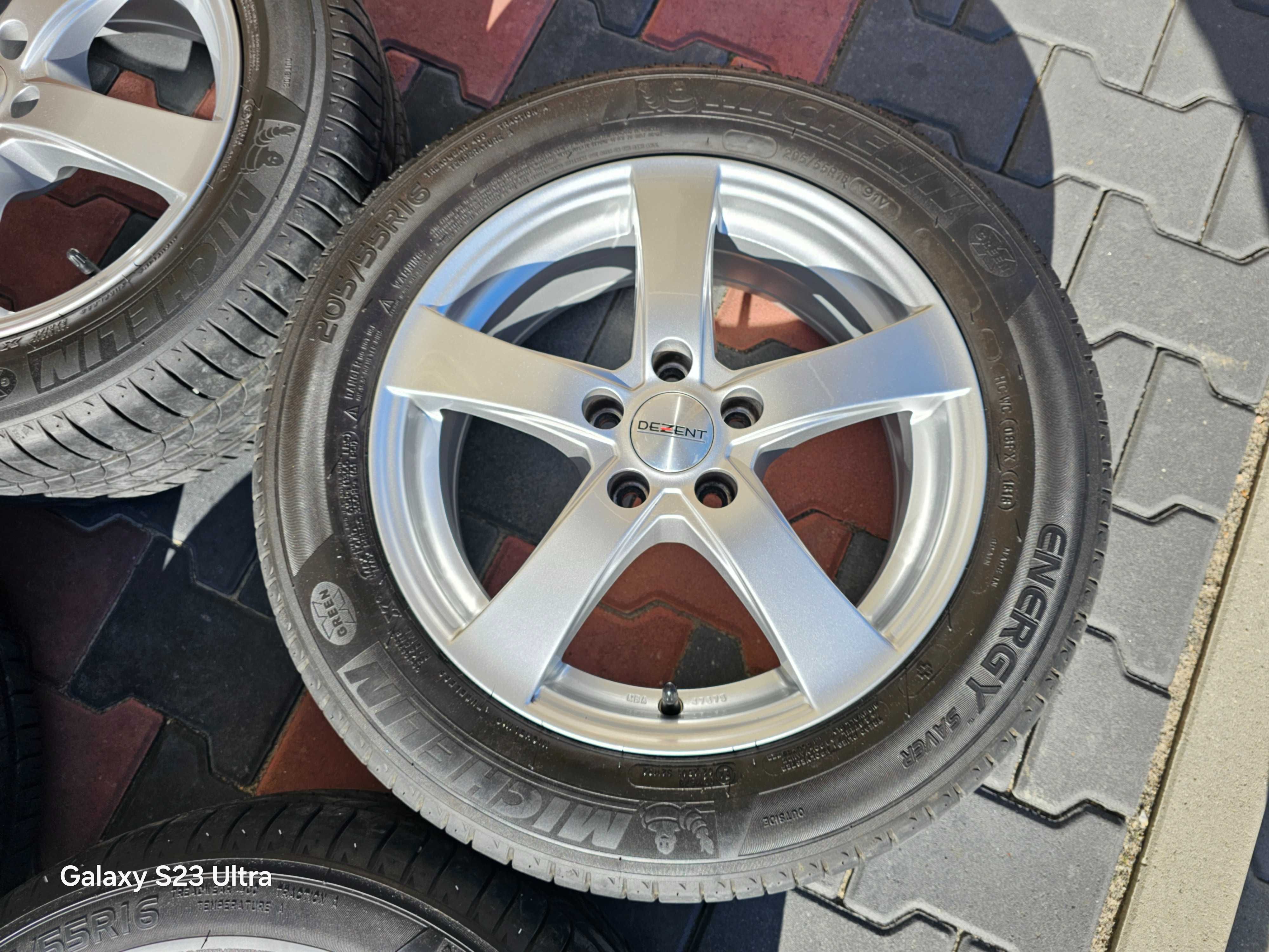 Alufelgi Dezent RE z oponami Michelin 205/55 R16 lato + czujniki tpms