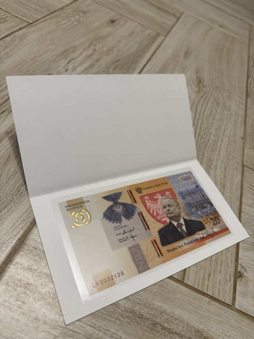 Banknot kolekcjonerski (Lech Kaczyński 20zł)