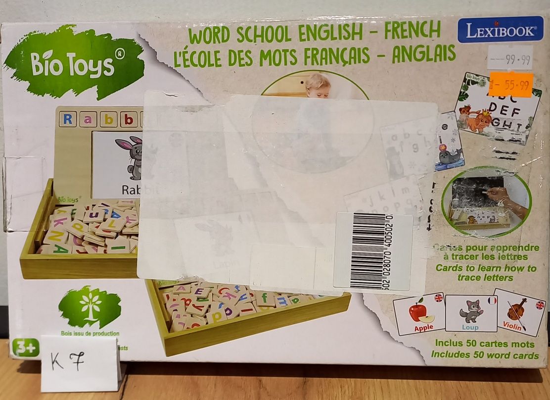 LEXIBOOK Bio Toys Word School dwujęzyczny: angielski - francuski