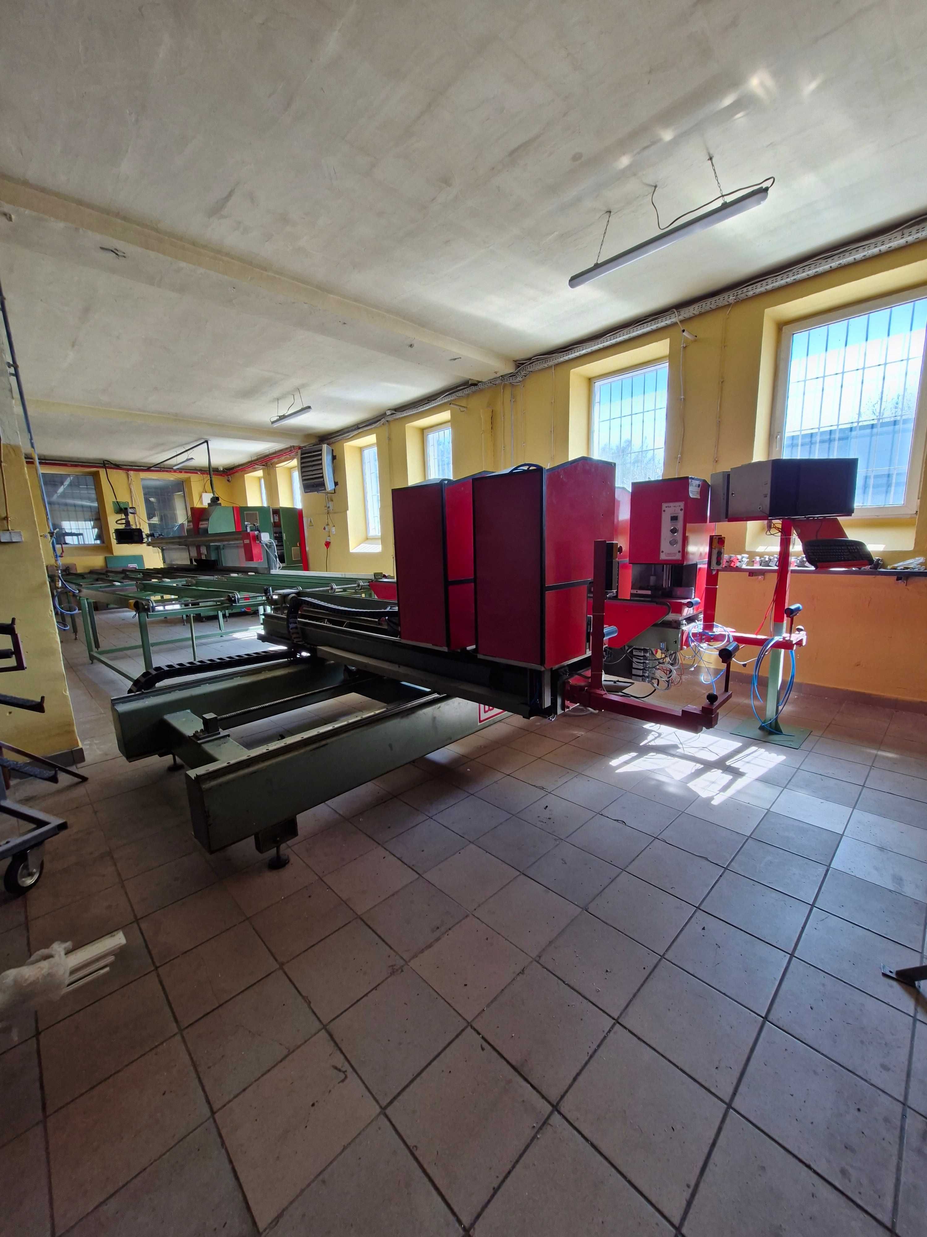 linia zgrzewająco czyszcząca WEGOMA do produkcji okien PCV