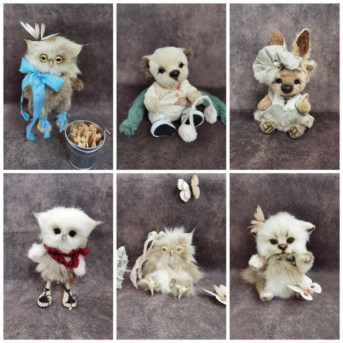 Тедди лисёнок, мишка, зайка, кошка