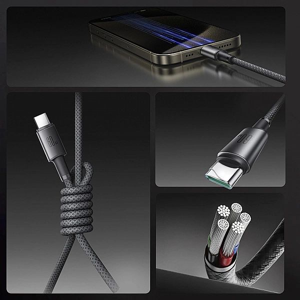 Kabel Joyroom S-A50 Unlimited Series 60W USB-C - USB-C z organizerem m