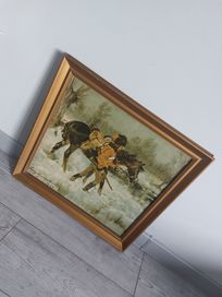 Obraz huzar z koniem