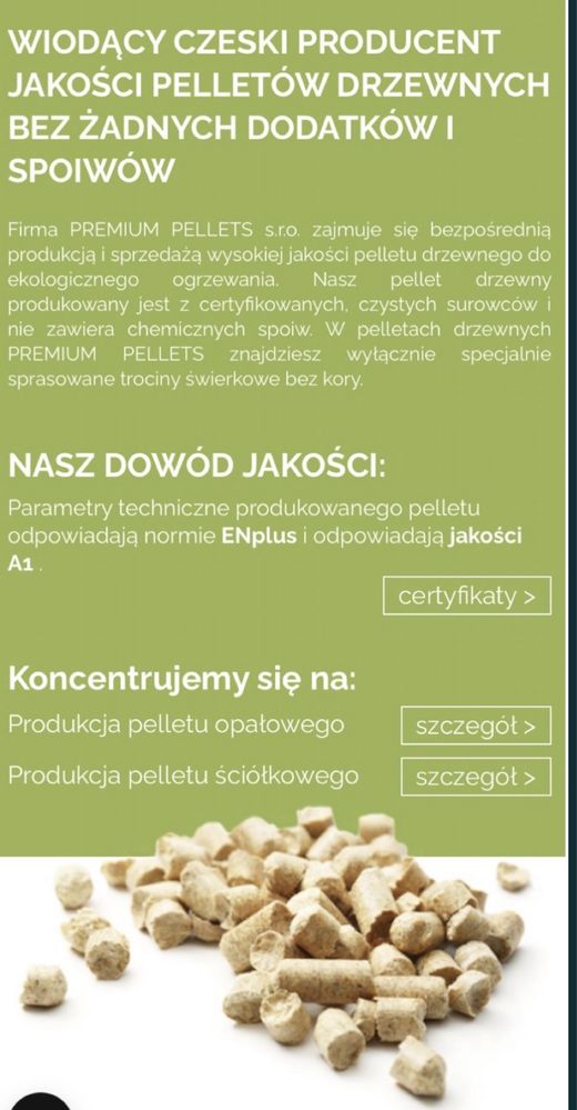 Pellets Premium Enplus A1, wałbrzych pellet, dostawa gratis HDS/Winda