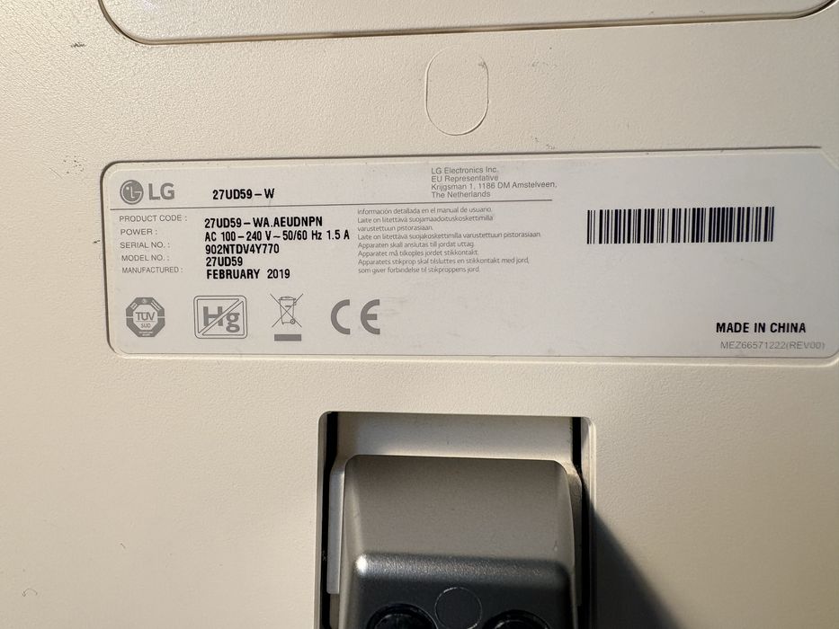 Monitor LG 27UD59 27” 4K UHD IPS – biały