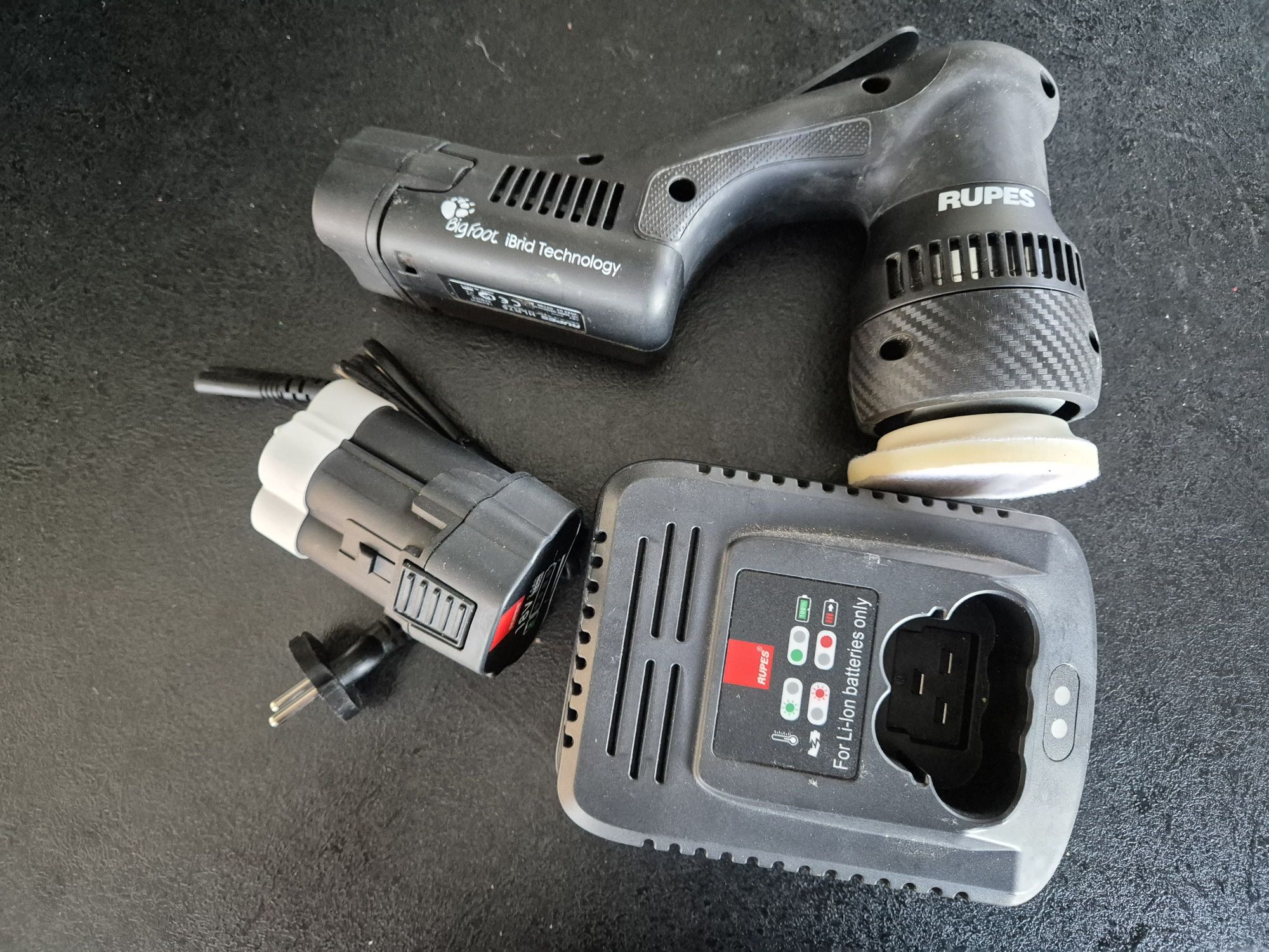 Akumulatorowa Mini polerka RUPES HLR75 BIGFOOT iBrid NOWA 75mm komplet