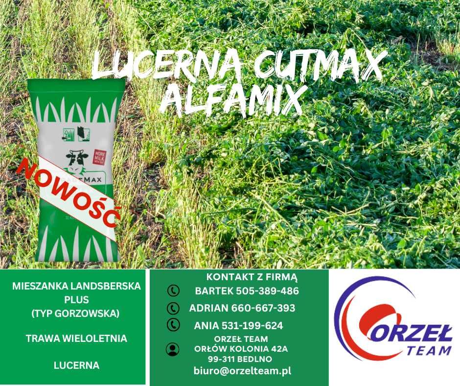 Lucerna, mieszanka lucern Cutmax AlfaMix 20kg 3w1