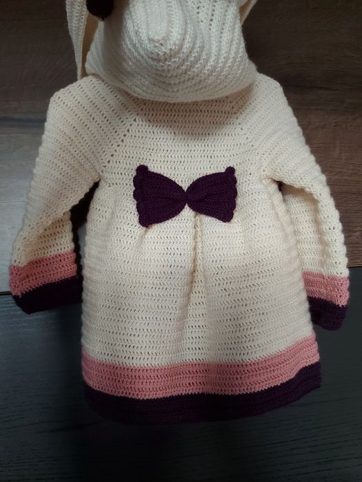 Płaszcz kurtka z kapturem Handmade 2- 3 lata