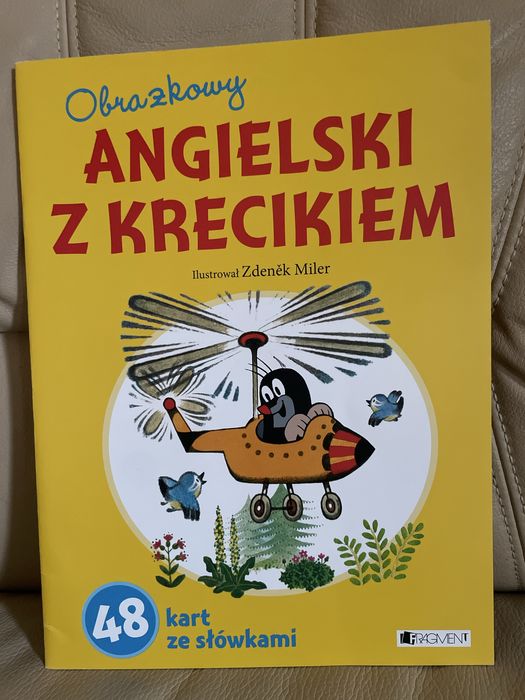 Obrazkowy angielski z krecikiem slownik karty edukacyjne Krecik