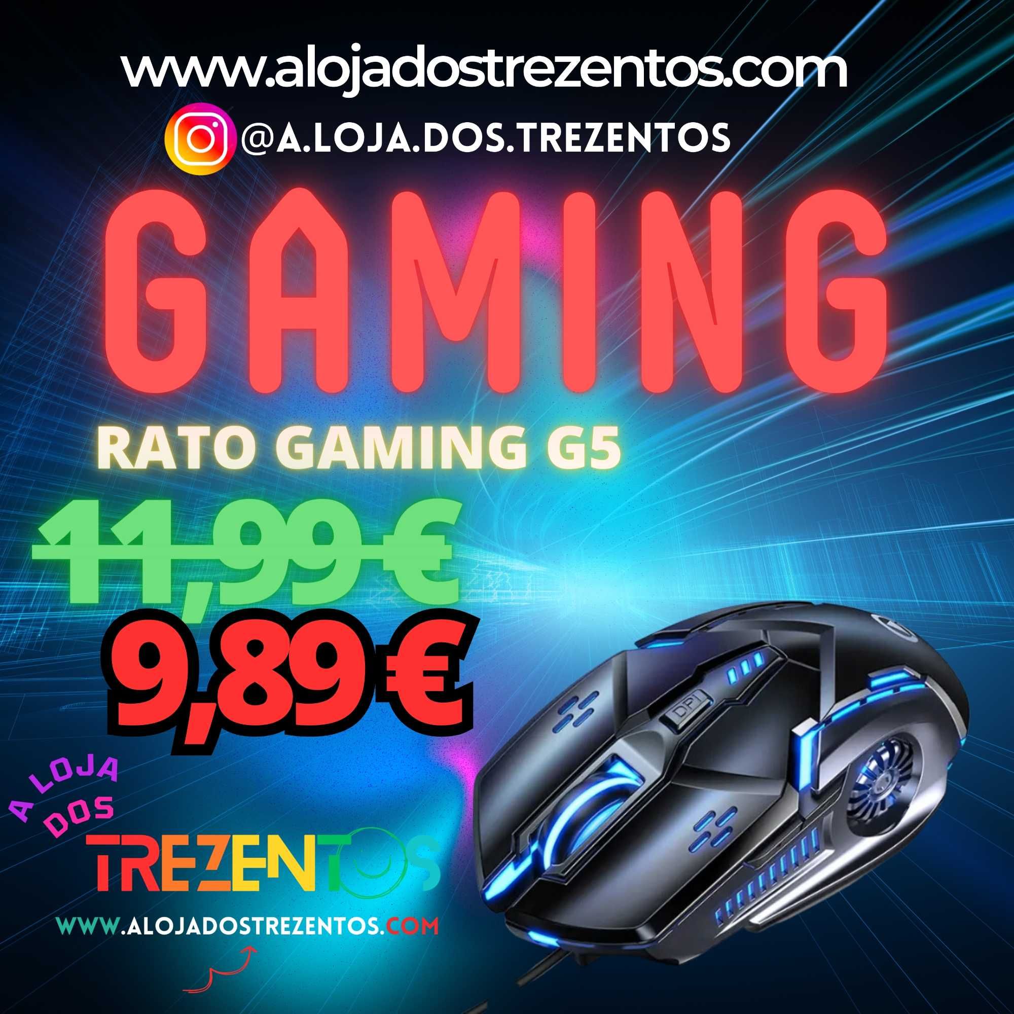 Rato Gaming G5 com iluminação