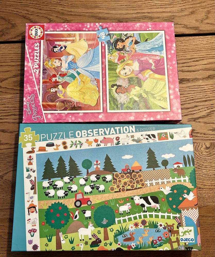 Puzzle Animais da Quinta + Puzzle Princesas Disney