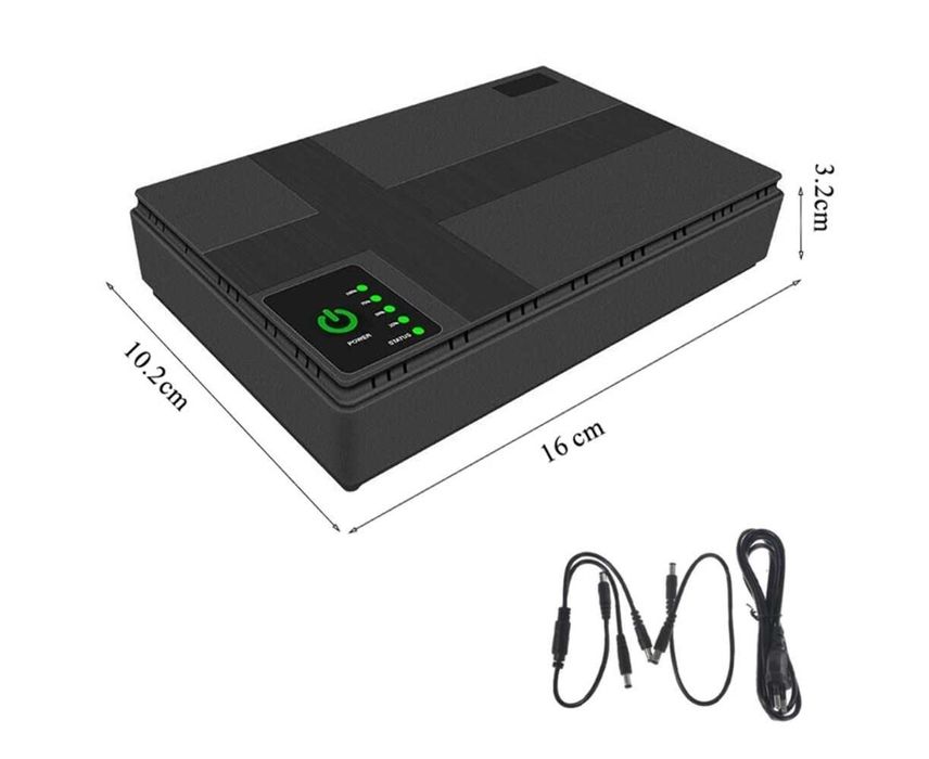 Акція! Повербанк для роутера, DC1018P 5V/ 9V/ 12V/ 15V/24V 10000mAh