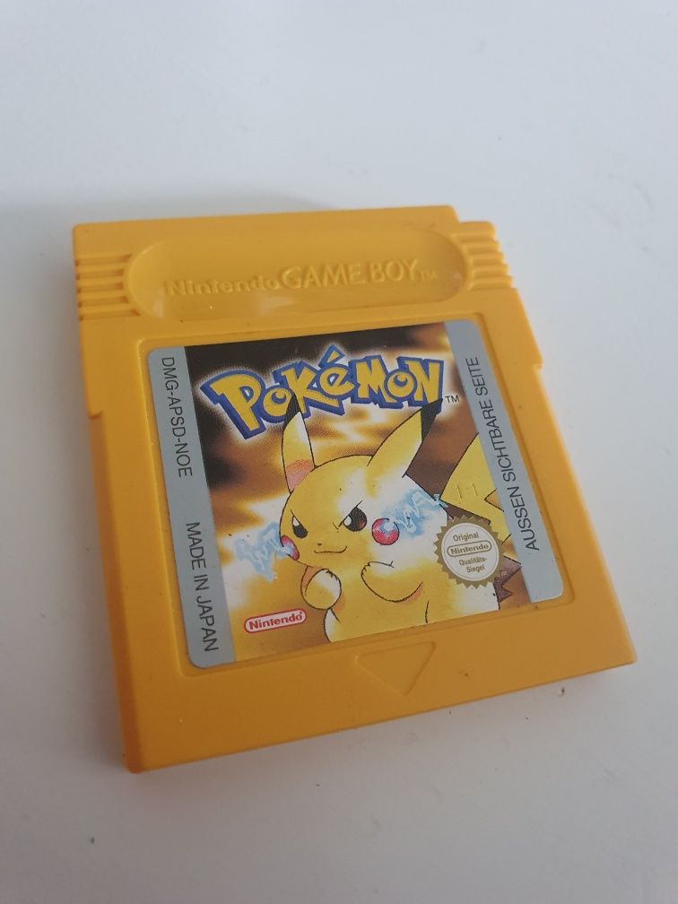Oryginalna Gra retro Pokemon Yellow Nintendo Gameboy