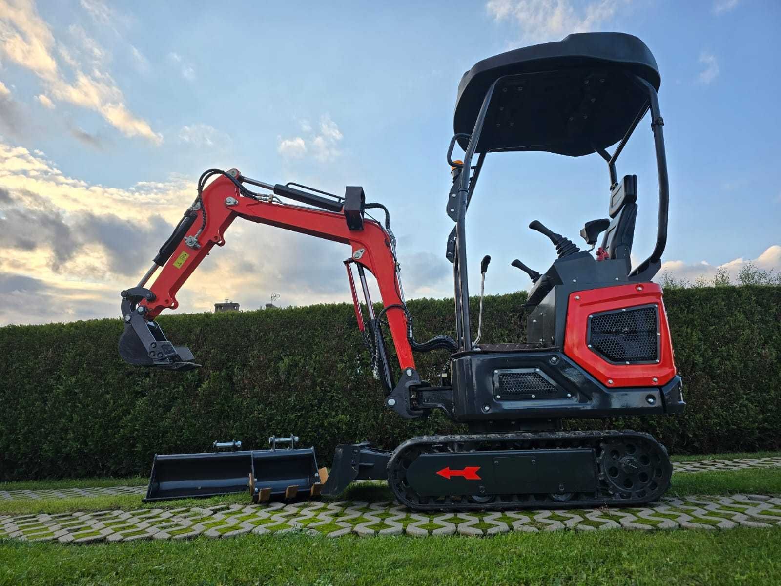 Minikoparka koparka 1t 2,7t 4t - wynajem wykop prace ziemne transport