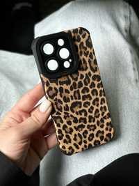 Леопардовий чохол на Iphone айфон 12, 13 pro max, 14, 15