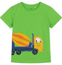 T-shirt Koszulka chłopięca Bawełna zielony 116 betoniarka Endo