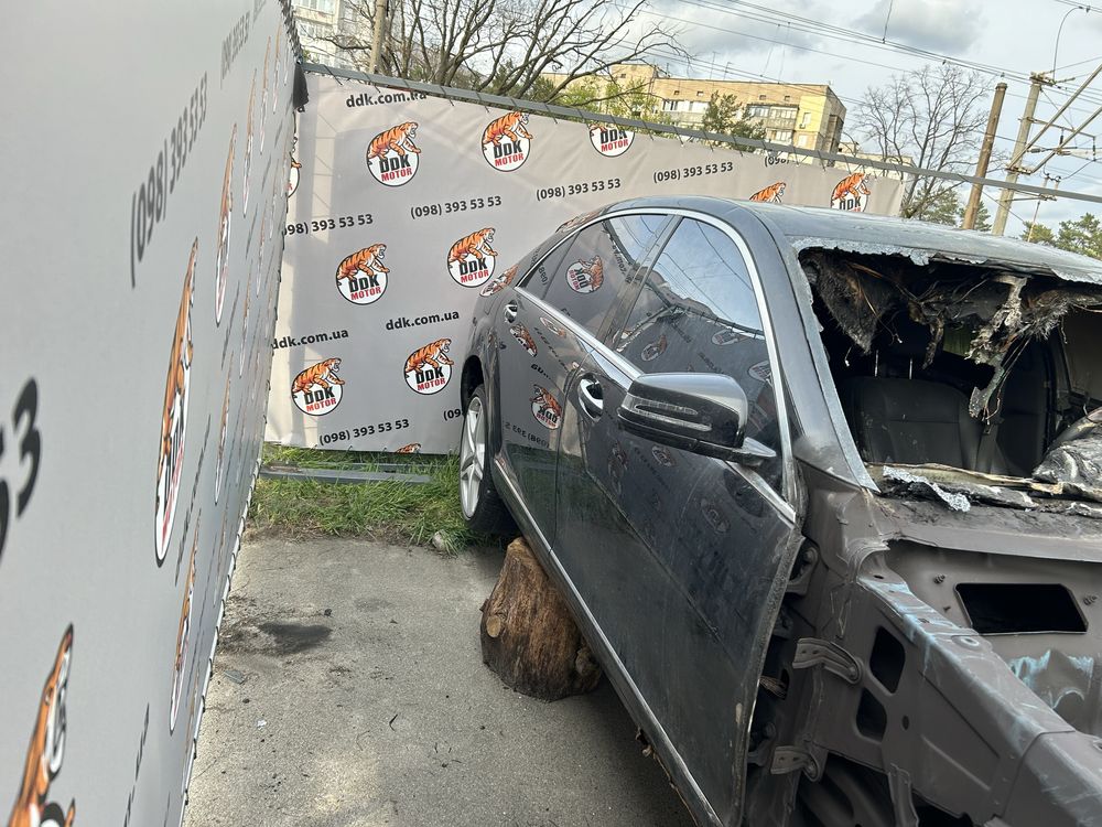 MERCEDES-BENZ S350 після пожежі дтп, кузов, двері, кришка, бампер