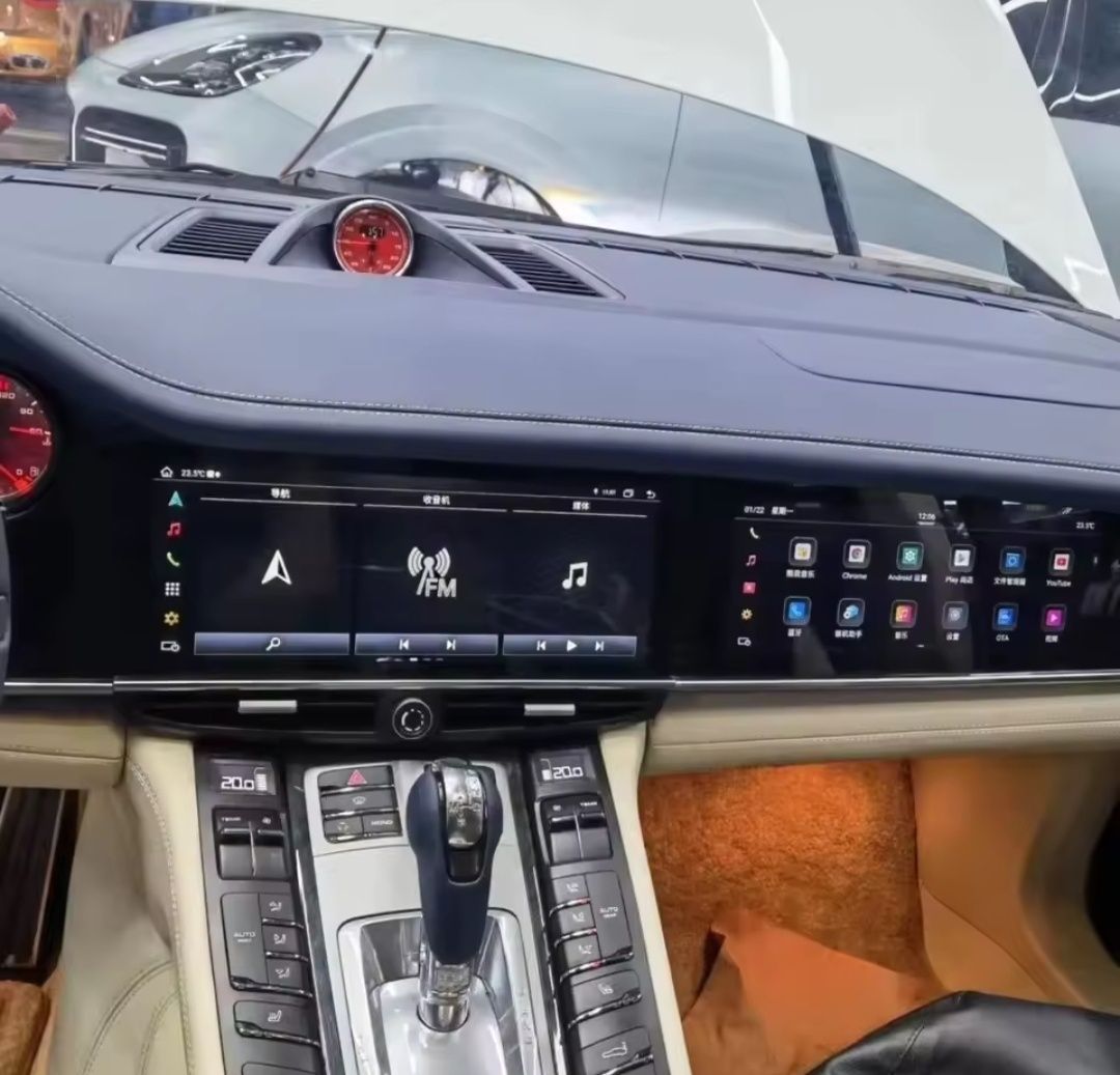 Rádio Porsche Panamera 10-16 Android 13 Duplo ecrã (Novo)