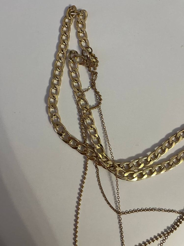 Богемное ожерелье ,цепочка , чокер , кулон , массивная цепь