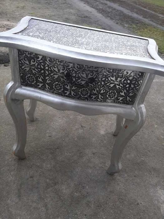 Srebrna szafka nocna- antyk