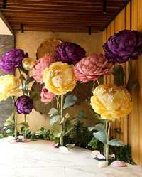 Великі квіти ростові оренда продаж квіти з паперу ізолону фоамірану