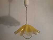 Lampa kuchenna plastikowa PLEXI wisząca żółta E27 regulowana wysokość