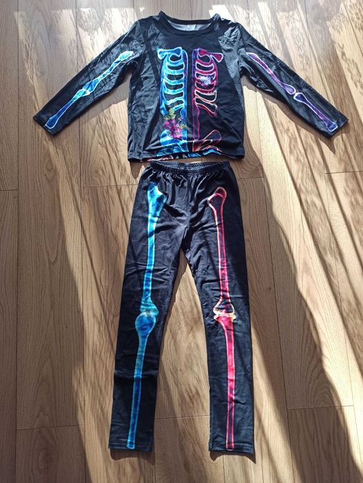 Strój przebranie kościotrup 140cm