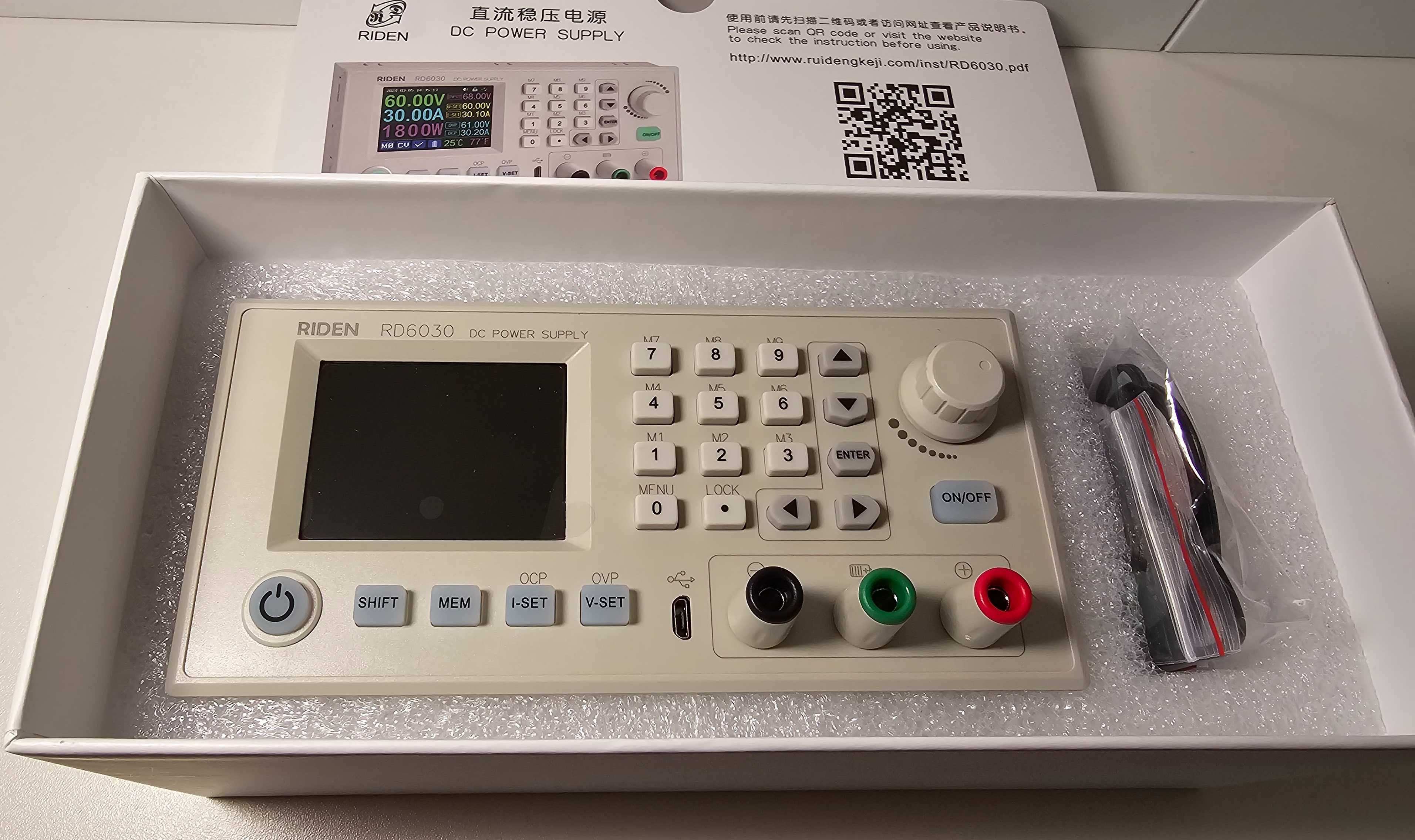 ЛБЖ RD6030W RIDEN. wi-fi 60В 30A 1800W. ЛБП Лабораторний блок живлення