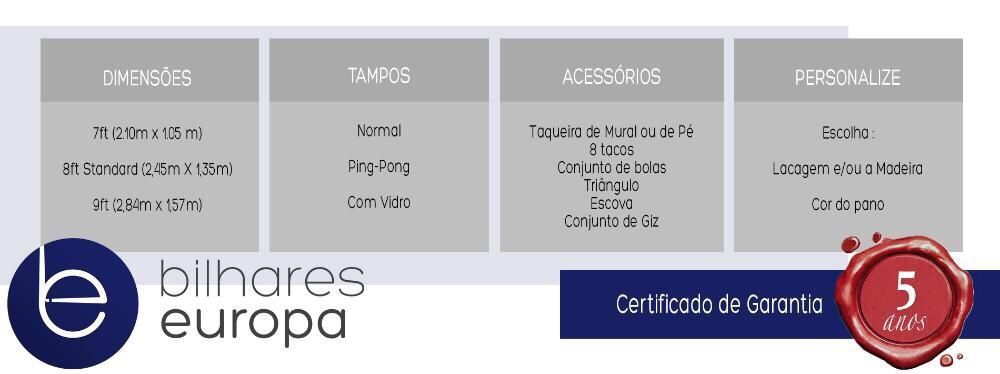 Bilhar modelo Scala luxury Fabricante Bilhares Europa Oportunidade
