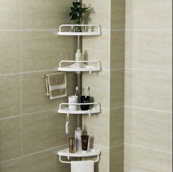 Угловая полка для ванной комнаты стойка стеллаж для емкостей