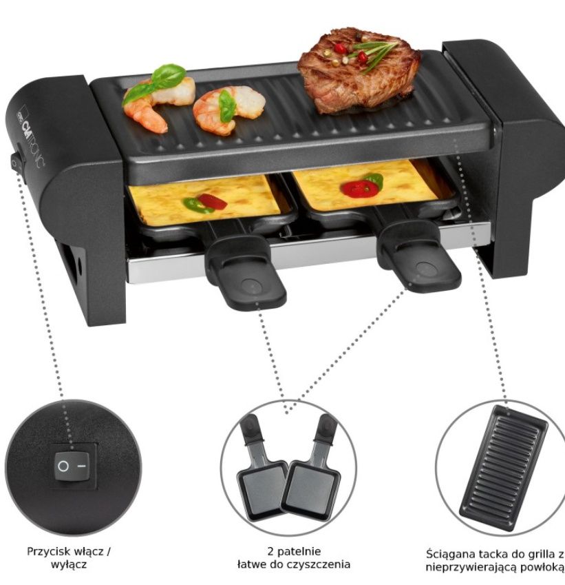 Mini grill elektryczny raclette Clatronic RG 3592