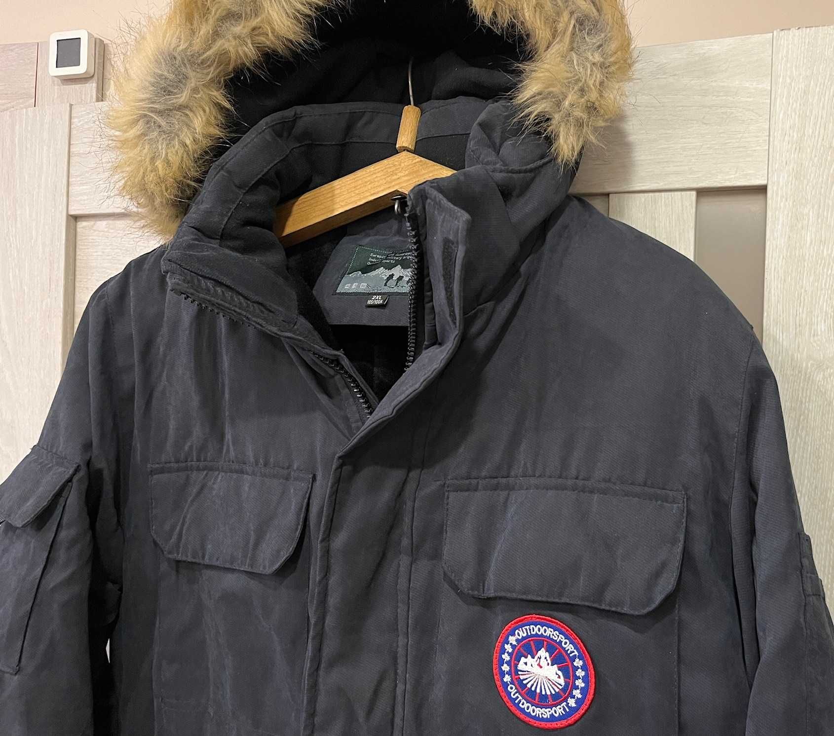 аляска Outdoorsport куртка парка XL с капюшоном и мехом