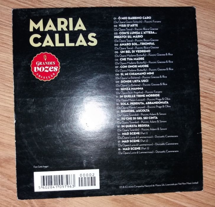 CD Original Maria Callas – Grandes Vozes: Colecção