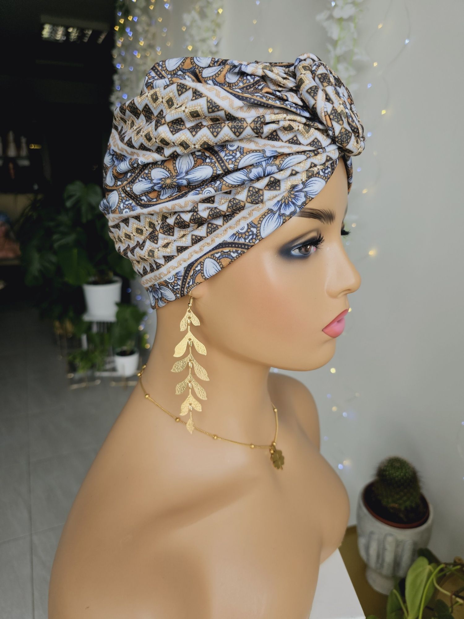 Turban czapka chustka na głowę w trakcie leczenia chemioterapii Soa
