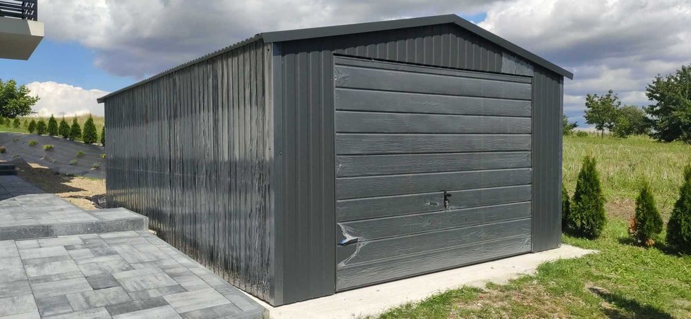 Garaż blaszany 3x5 ( konstrukcja ocynk, transport i montaż gratis)