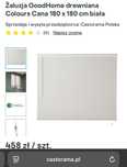 Żaluzja drewniana 180x180 biała Castorama