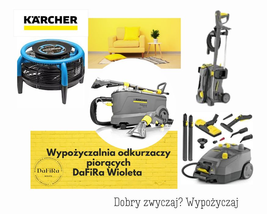 Wypożyczalnia wynajem odkurzacz piorący Kärcher parownica myjka Ruda