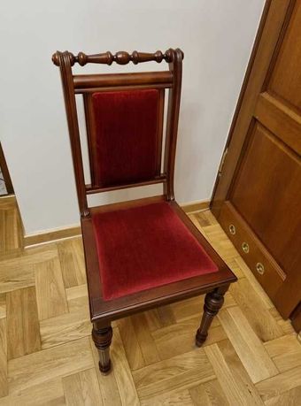 Krzesła drewniane tapicerowane - 6 sztuk
