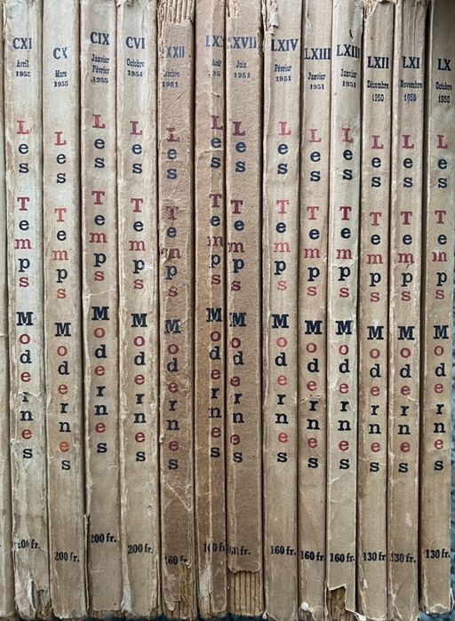 34 volumes de “Les temps modernes”