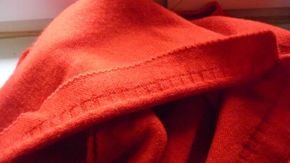 Gruby wełniany damski sweter r; L/XL
