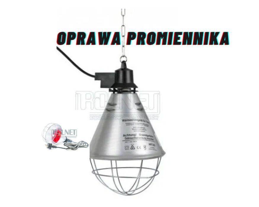 oprawa promiennika bez przełącznika, 2,5 m długość przewodu